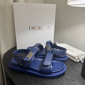 Christian Dior Dioract Sandal Lambskin Royal Blue 41